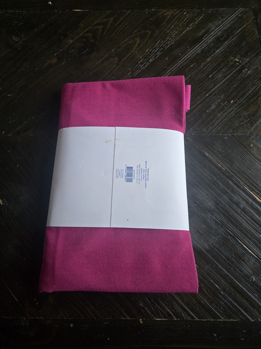 Fuchsia Canvas Tote Bag - Picture 3 of 4